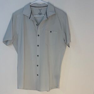 Kuhl Men's Light Gray Casual Button Down Shirt